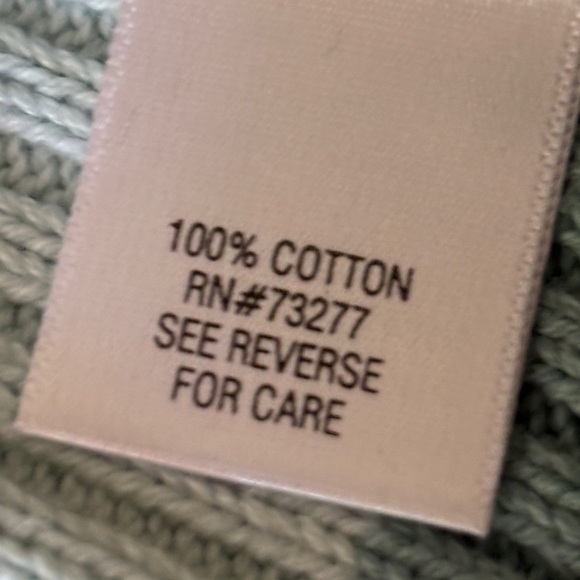 Sonoma Striped Blue Green & White Turtleneck Sweater Size Medium - Picture 3 of 3